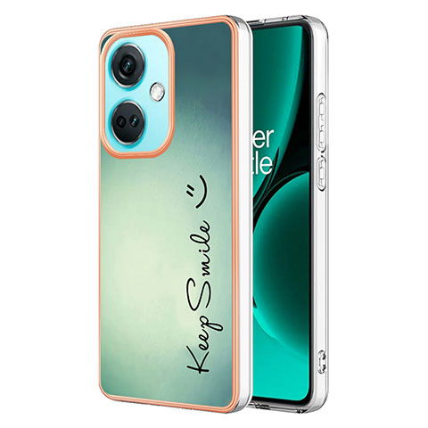 Custodia Silicone Gel Morbida Fantasia Modello Cover YB2 per OnePlus Nord CE 3 5G Verde