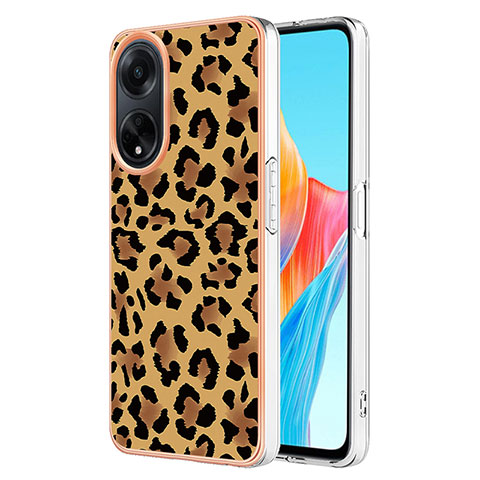 Custodia Silicone Gel Morbida Fantasia Modello Cover YB2 per Oppo A98 5G Marrone