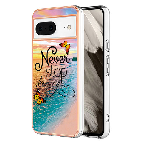 Custodia Silicone Gel Morbida Fantasia Modello Cover YB3 per Google Pixel 8 5G Multicolore