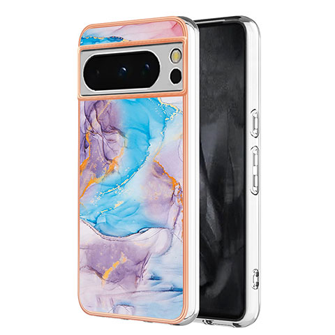 Custodia Silicone Gel Morbida Fantasia Modello Cover YB3 per Google Pixel 8 Pro 5G Blu