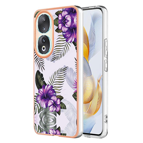 Custodia Silicone Gel Morbida Fantasia Modello Cover YB3 per Huawei Honor 90 5G Viola