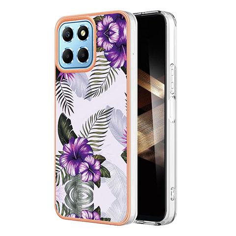 Custodia Silicone Gel Morbida Fantasia Modello Cover YB3 per Huawei Honor X8b Viola