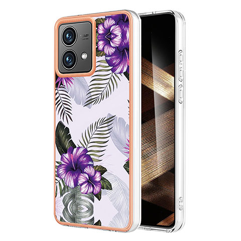 Custodia Silicone Gel Morbida Fantasia Modello Cover YB3 per Motorola Moto G84 5G Viola