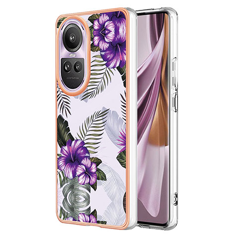 Custodia Silicone Gel Morbida Fantasia Modello Cover YB3 per Oppo Reno10 Pro 5G Viola