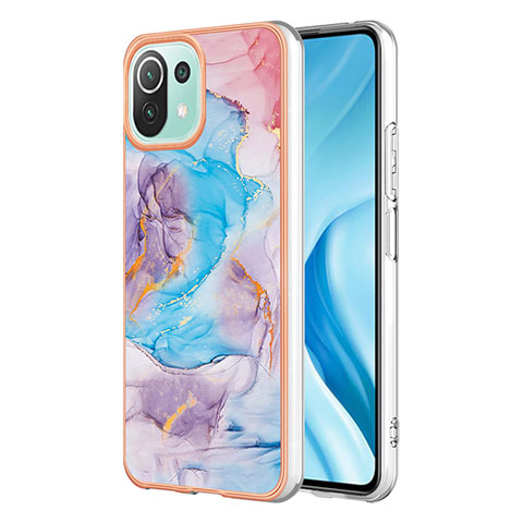 Custodia Silicone Gel Morbida Fantasia Modello Cover YB3 per Xiaomi Mi 11 Lite 5G Blu