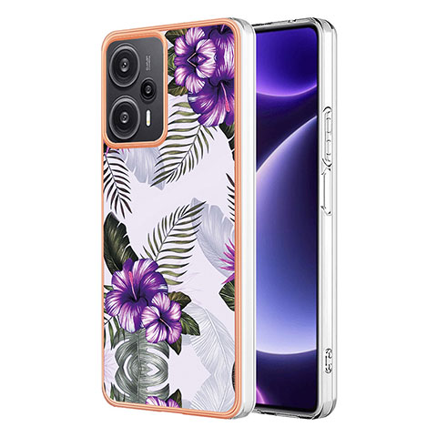 Custodia Silicone Gel Morbida Fantasia Modello Cover YB3 per Xiaomi Poco F5 5G Viola