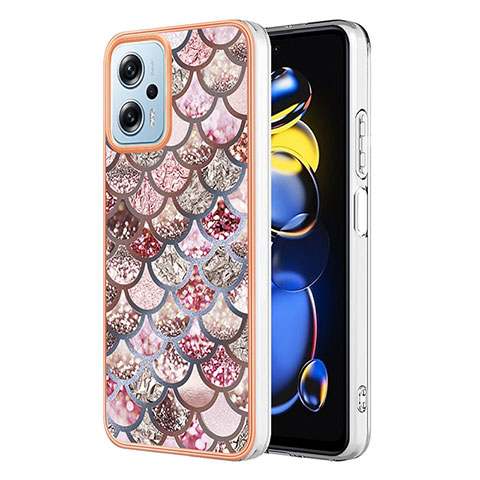 Custodia Silicone Gel Morbida Fantasia Modello Cover YB3 per Xiaomi Poco X4 GT 5G Marrone