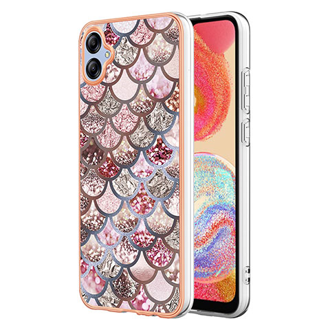 Custodia Silicone Gel Morbida Fantasia Modello Cover YB4 per Samsung Galaxy A04E Marrone