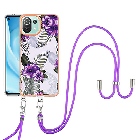 Custodia Silicone Gel Morbida Fantasia Modello Cover YB4 per Xiaomi Mi 11 Lite 4G Viola