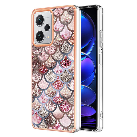 Custodia Silicone Gel Morbida Fantasia Modello Cover YB4 per Xiaomi Redmi Note 12 Explorer Marrone