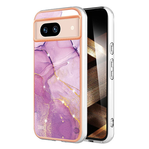 Custodia Silicone Gel Morbida Fantasia Modello Cover YB5 per Google Pixel 8a 5G Lavanda