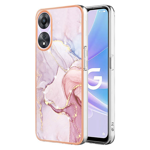 Custodia Silicone Gel Morbida Fantasia Modello Cover YB5 per Oppo A78 5G Rosa