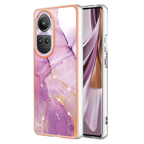 Custodia Silicone Gel Morbida Fantasia Modello Cover YB5 per Oppo Reno10 Pro 5G Lavanda