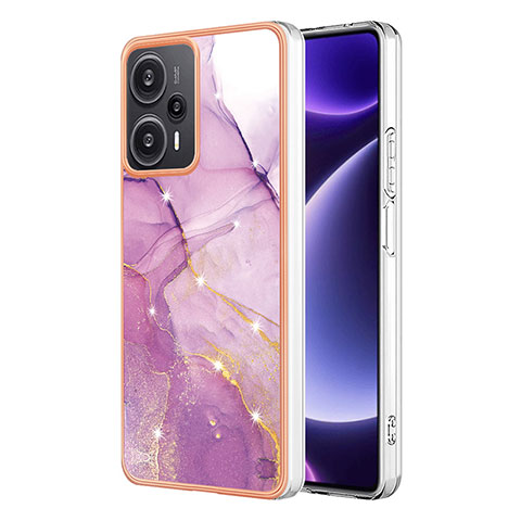 Custodia Silicone Gel Morbida Fantasia Modello Cover YB5 per Xiaomi Poco F5 5G Lavanda