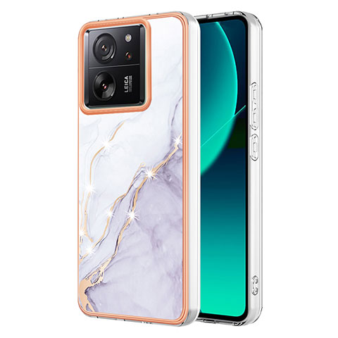 Custodia Silicone Gel Morbida Fantasia Modello Cover YB5 per Xiaomi Redmi K60 Ultra 5G Bianco