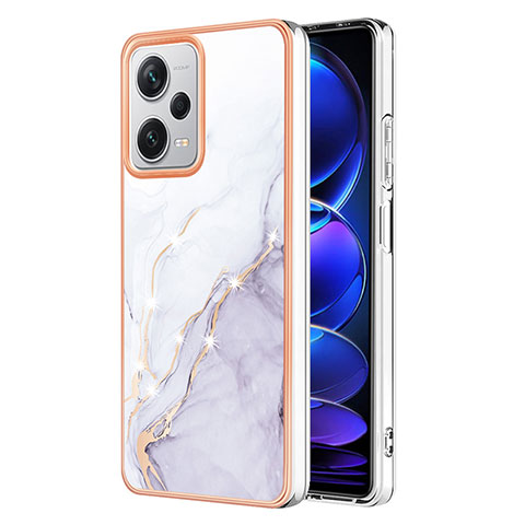 Custodia Silicone Gel Morbida Fantasia Modello Cover YB5 per Xiaomi Redmi Note 12 Pro+ Plus 5G Bianco