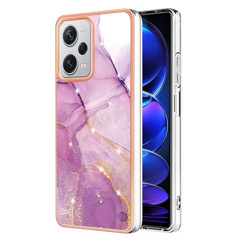 Custodia Silicone Gel Morbida Fantasia Modello Cover YB5 per Xiaomi Redmi Note 12 Pro+ Plus 5G Lavanda