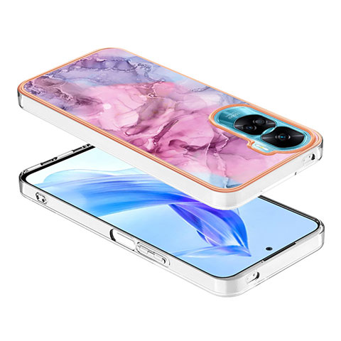 Custodia Silicone Gel Morbida Fantasia Modello Cover YB7 per Huawei Honor 90 Lite 5G Rosa