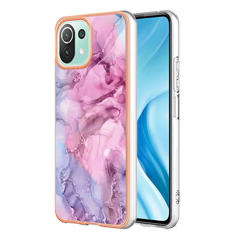 Custodia Silicone Gel Morbida Fantasia Modello Cover YB7 per Xiaomi Mi 11 Lite 4G Lavanda