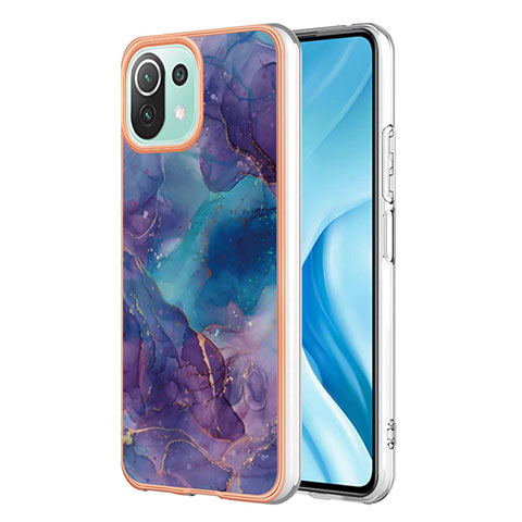 Custodia Silicone Gel Morbida Fantasia Modello Cover YB7 per Xiaomi Mi 11 Lite 5G Viola