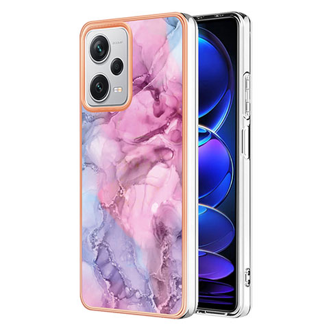 Custodia Silicone Gel Morbida Fantasia Modello Cover YB7 per Xiaomi Redmi Note 12 Explorer Lavanda