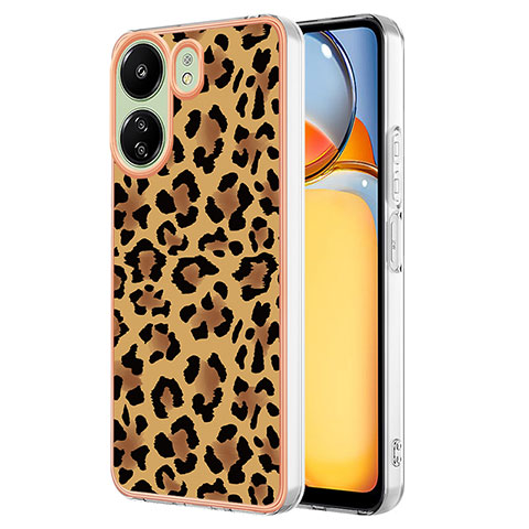 Custodia Silicone Gel Morbida Fantasia Modello Cover YB8 per Xiaomi Poco C65 Marrone