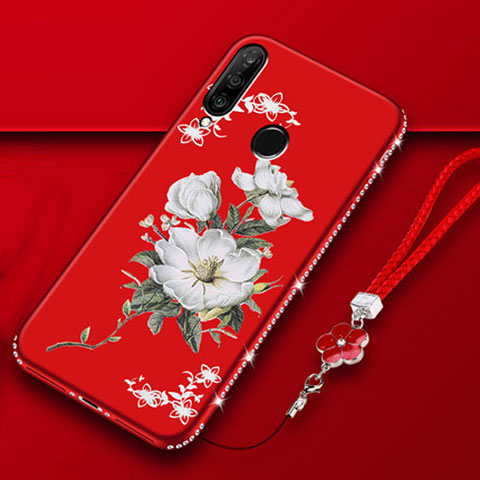 Custodia Silicone Gel Morbida Fiori Cover K01 per Huawei P30 Lite New Edition Colorato