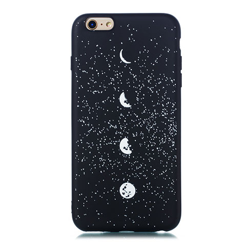 Custodia Silicone Gel Morbida Mistica Luna Stelle Cover per Apple iPhone 6S Plus Multicolore