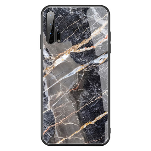 Custodia Silicone Laterale Fantasia Modello Specchio Cover K02 per Huawei Honor 20 Pro Marrone