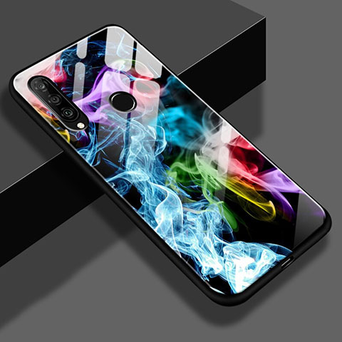 Custodia Silicone Laterale Fantasia Modello Specchio Cover S01 per Huawei P30 Lite Multicolore