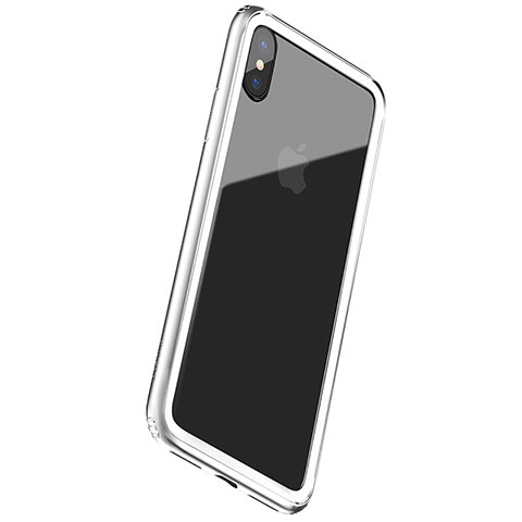 Custodia Silicone Laterale per Apple iPhone X Bianco