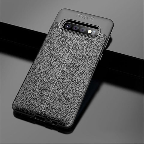 Custodia Silicone Morbida In Pelle Cover A02 per Samsung Galaxy S10 5G Nero