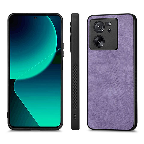 Custodia Silicone Morbida In Pelle Cover AD1 per Xiaomi Mi 13T Pro 5G Lavanda