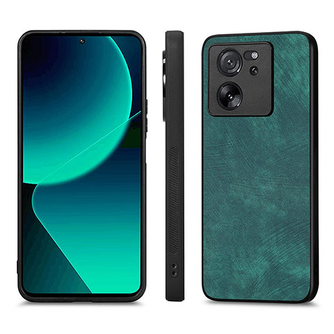 Custodia Silicone Morbida In Pelle Cover AD1 per Xiaomi Mi 13T Pro 5G Verde