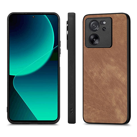 Custodia Silicone Morbida In Pelle Cover AD1 per Xiaomi Redmi K60 Ultra 5G Marrone