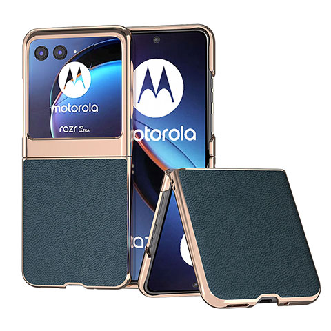 Custodia Silicone Morbida In Pelle Cover B07H per Motorola Moto Razr 40 Ultra 5G Verde