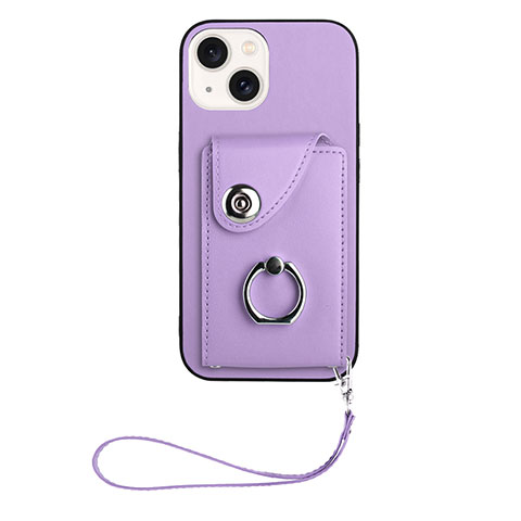 Custodia Silicone Morbida In Pelle Cover BF1 per Apple iPhone 14 Plus Viola