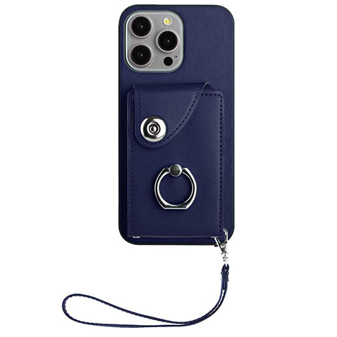 Custodia Silicone Morbida In Pelle Cover BF1 per Apple iPhone 14 Pro Blu