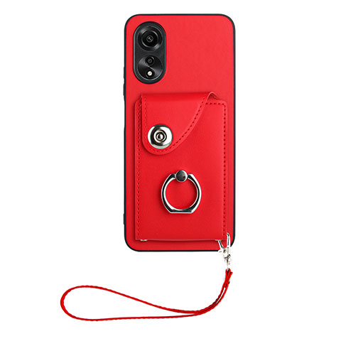 Custodia Silicone Morbida In Pelle Cover BF1 per Oppo A17 Rosso