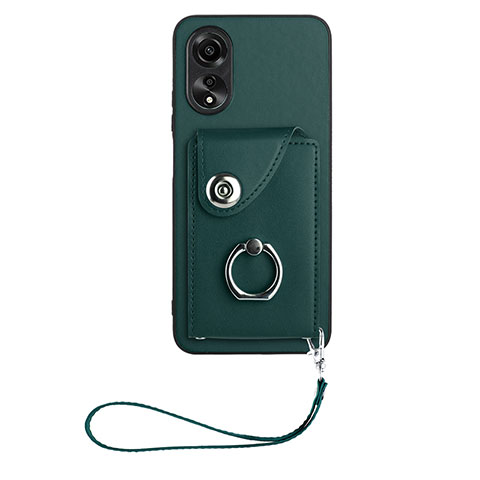 Custodia Silicone Morbida In Pelle Cover BF1 per Oppo A78 5G Verde