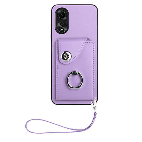 Custodia Silicone Morbida In Pelle Cover BF1 per Oppo A78 5G Viola