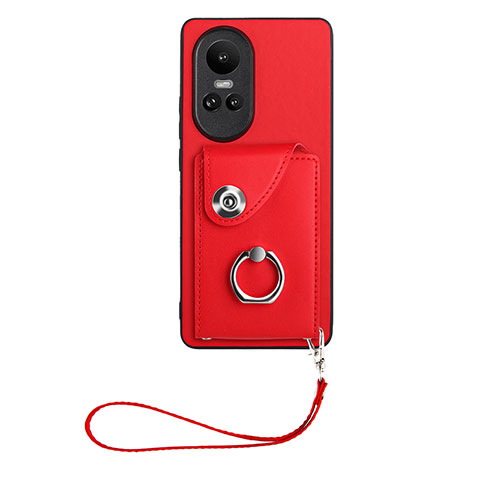 Custodia Silicone Morbida In Pelle Cover BF1 per Oppo Reno10 5G Rosso