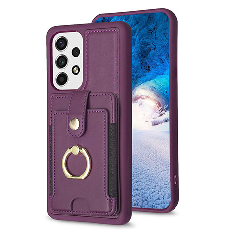 Custodia Silicone Morbida In Pelle Cover BF1 per Samsung Galaxy A53 5G Viola