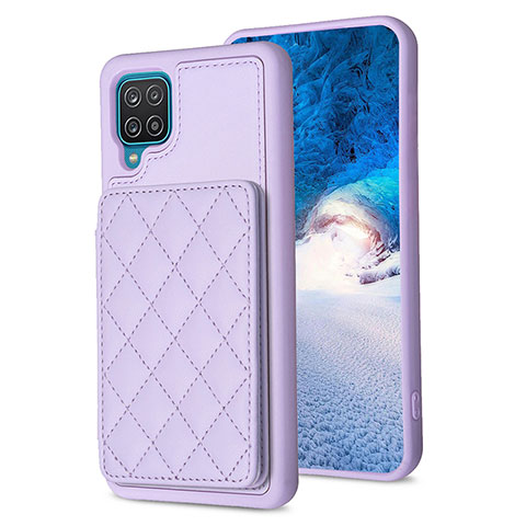 Custodia Silicone Morbida In Pelle Cover BF1 per Samsung Galaxy F12 Lavanda