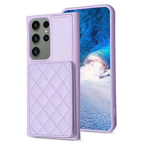 Custodia Silicone Morbida In Pelle Cover BF1 per Samsung Galaxy S21 FE 5G Lavanda