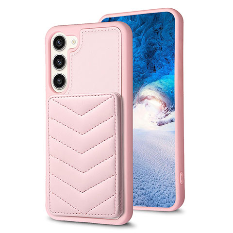 Custodia Silicone Morbida In Pelle Cover BF1 per Samsung Galaxy S22 Plus 5G Oro Rosa