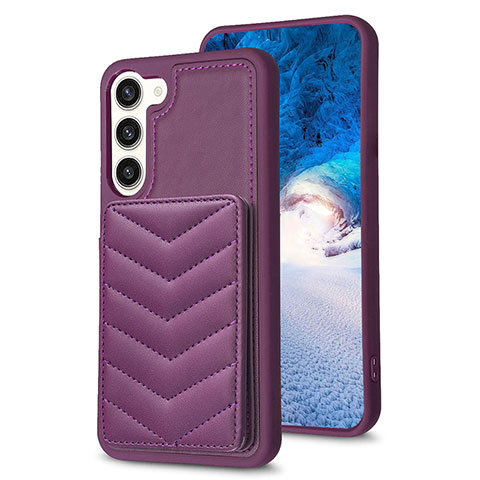 Custodia Silicone Morbida In Pelle Cover BF1 per Samsung Galaxy S23 5G Viola