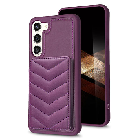 Custodia Silicone Morbida In Pelle Cover BF1 per Samsung Galaxy S24 5G Viola