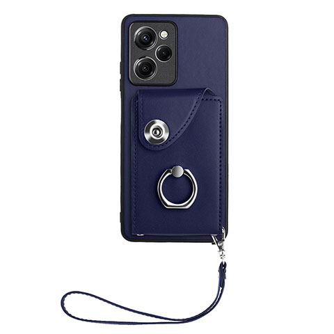 Custodia Silicone Morbida In Pelle Cover BF1 per Xiaomi Redmi Note 12 Pro Speed 5G Blu