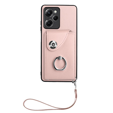 Custodia Silicone Morbida In Pelle Cover BF1 per Xiaomi Redmi Note 12 Pro Speed 5G Oro Rosa